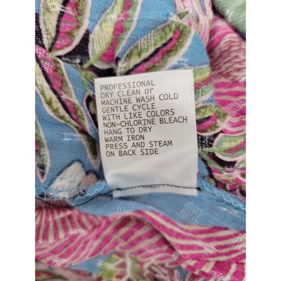 Rachel Roy Multicolor Floral Maxi Skirt Smocked Waist Hi Low Tropical Sz XS - Picture 10 of 10